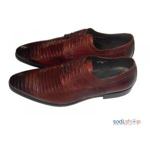 Soulier en Cuir pour Homme Couleur Rouge-Noire MeideFan PL0034