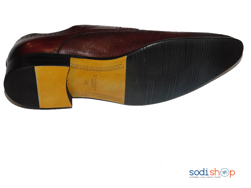 Soulier en Cuir pour Homme Couleur Rouge-Noire MeideFan PL0034 – Image 3