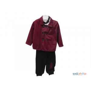 Habit Pour Enfant Complet Veston+ Pantalon Couleur Rouge et Noire SY0027
