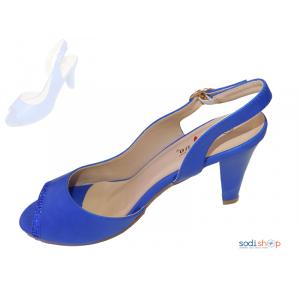 Sandale à talon bout ouvert  pour femme couleur Bleue Milano 1810-MI0023
