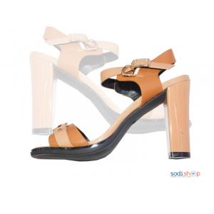 Sandale à Talon Pour Femme Milano Couleur Marron-café 512-3-MI0023