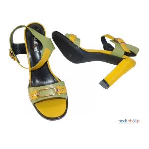 Sandale à Talon Vert-jaune Pour Femme Milano 512-3-MI0023