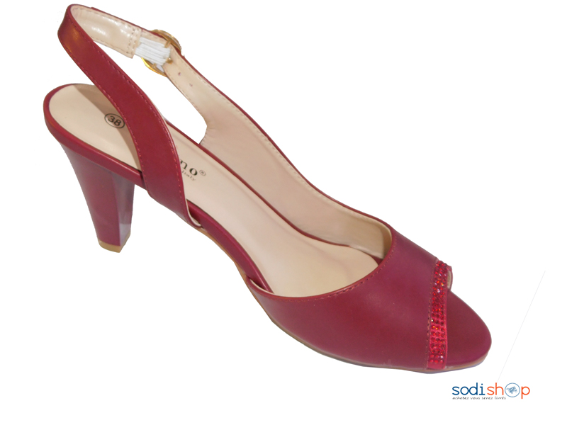 Sandale à Talon Pour Femme Milano Couleur Rouge 1810-MI0023 – Image 2