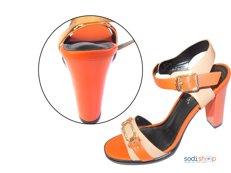 Sandale à Talon Pour Femme Couleur Orange Milano 512-3-MI0023 – Image 3