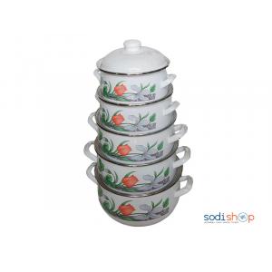 Ensemble de Casserole 5 pièces Couleur Blanche MIT0031