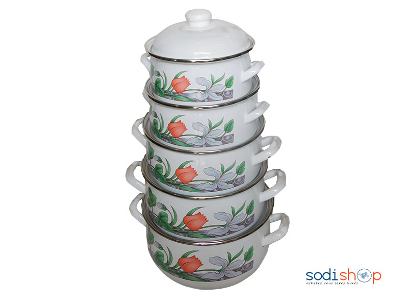 Ensemble de Casserole 5 pièces Couleur Blanche MIT0031