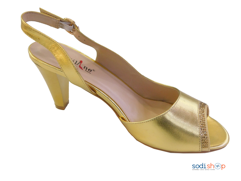 Sandale à Talon Pour Femme Milano Couleur Dorée 1810-MI0023 – Image 2