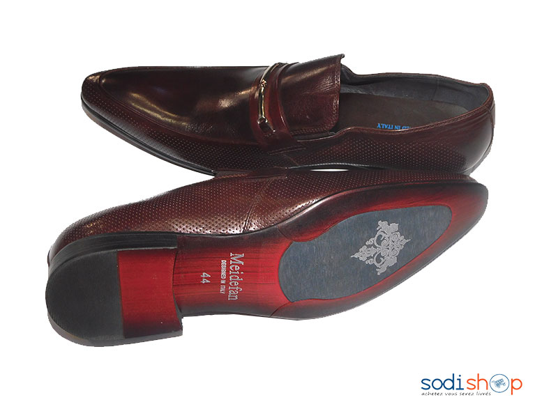 Chaussure Pour Homme Couleur Rouge Bordeau PL0034 – Image 2