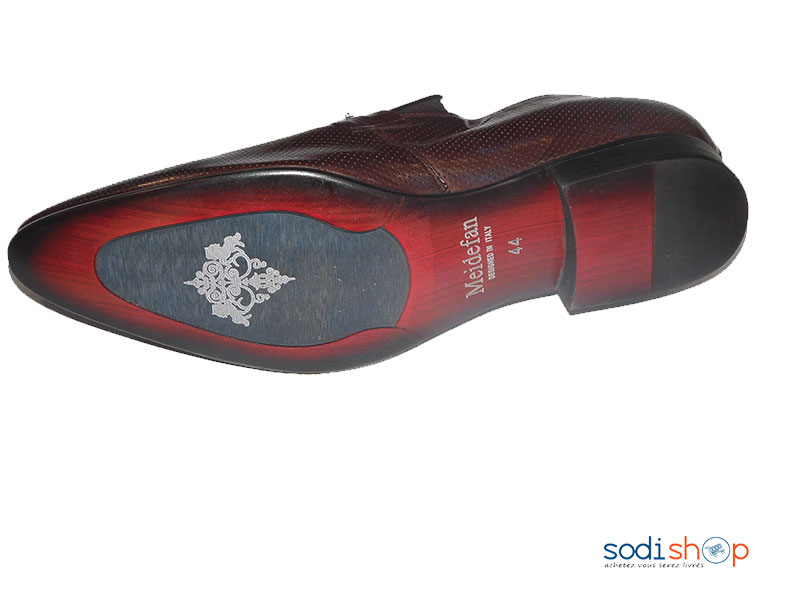 Chaussure Pour Homme Couleur Rouge Bordeau PL0034 – Image 3