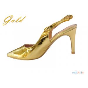 Escarpins Vernissée à Talon Pour Femme Couleur Dorée Milano 18002-1-MI0023