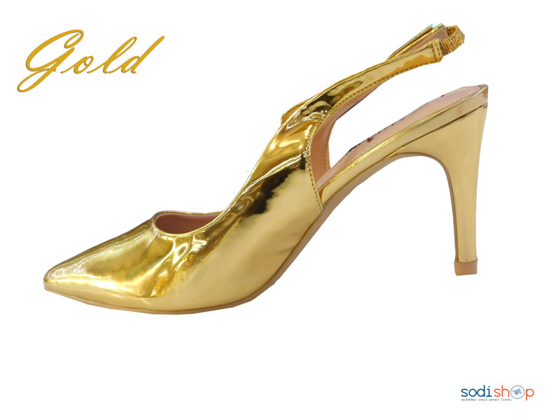 Escarpins Vernissée à Talon Pour Femme Couleur Dorée Milano 18002-1-MI0023
