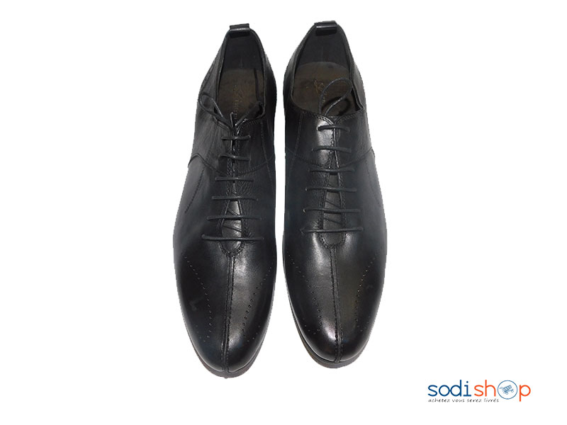 Soulier en Cuir Couleur Noir à Lacet Pour Homme PL0034