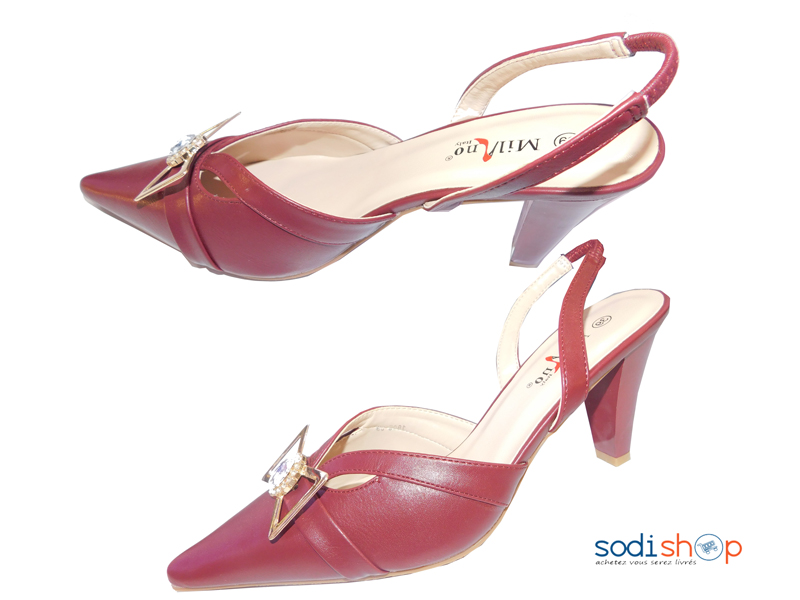 Escarpins Rouge à talon pour Femme Milano 1805-MI0023 – Image 2