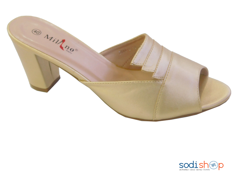 Sandale à Talon doré pour Femme Milano 0998-2-MI0023