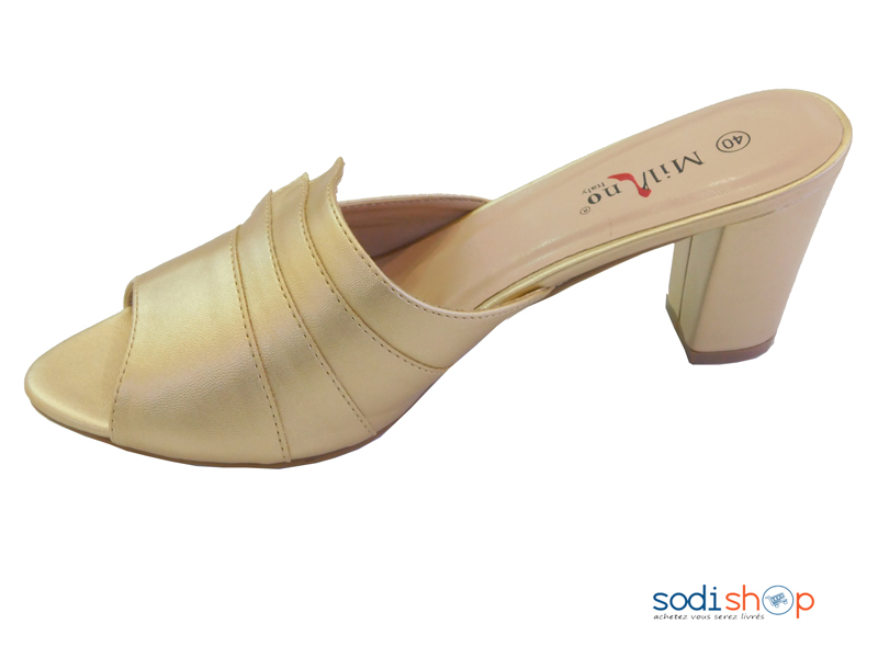Sandale à Talon doré pour Femme Milano 0998-2-MI0023 – Image 3