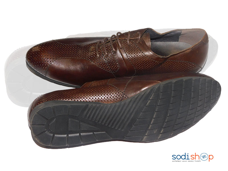Soulier en Cuir pour Homme Couleur Marron à Lacet PL0034 – Image 2
