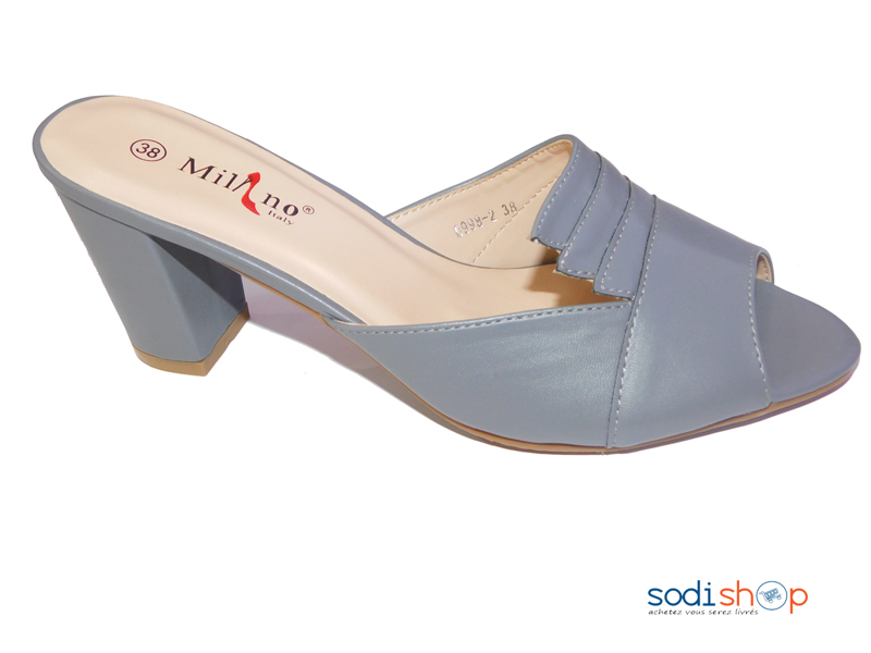 Sandale Argenté à talon pour Femme Milano 0098-2-MI0023 – Image 2