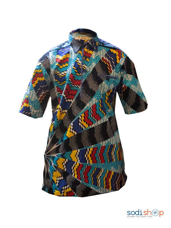 Chemise Homme en Woodin Manches Courtes Taille M MJ0022
