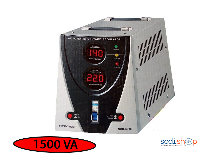 Stabilisateur Électrique Automatique NIPPOTEC Numérique 1500 VA-BD0032