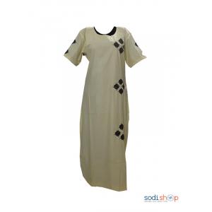 Ensemble Marron blanc Femme style Afriacin MJ0021