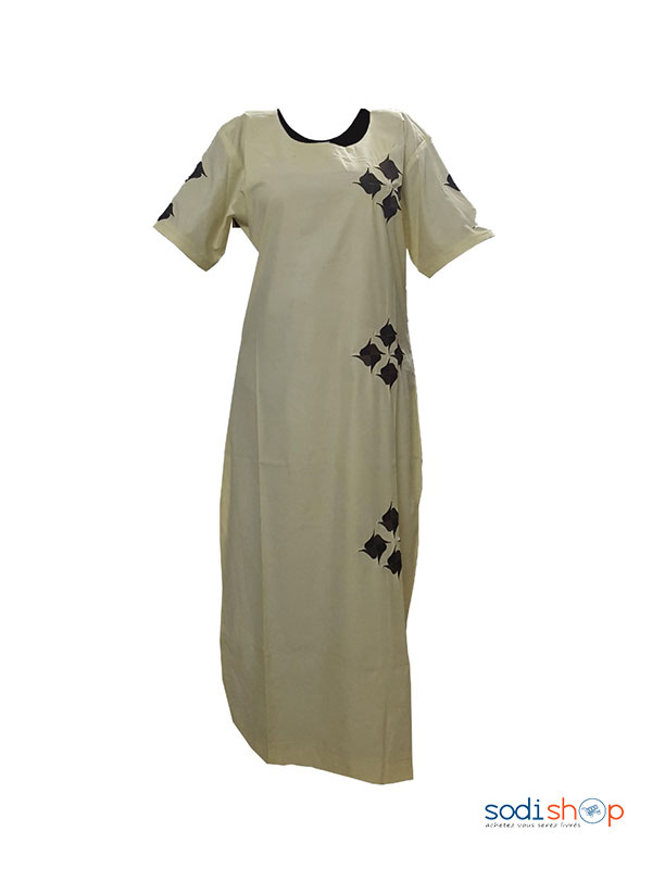 Ensemble Marron blanc Femme style Afriacin MJ0021