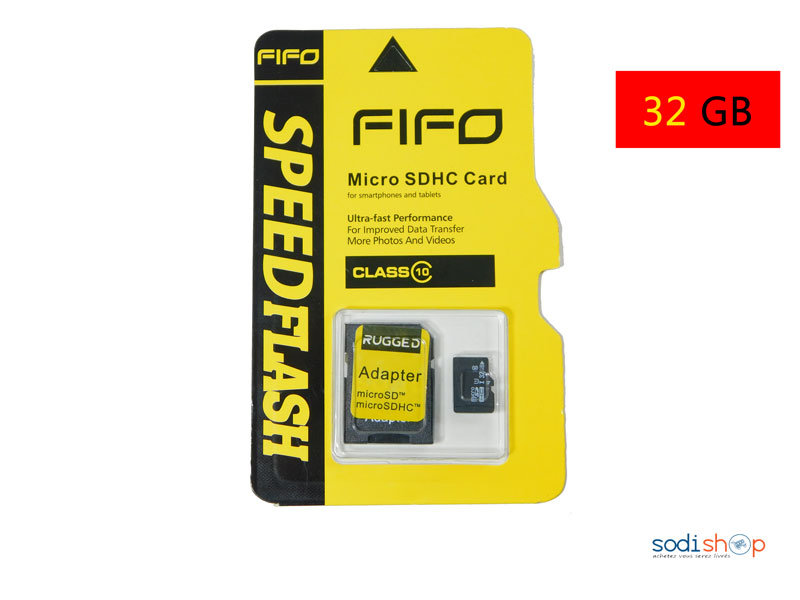 Carte mémoire micro SDH FIFO 64Go pour Smartphone et Tablettes avec Adaptateur DIA00169 – Image 2