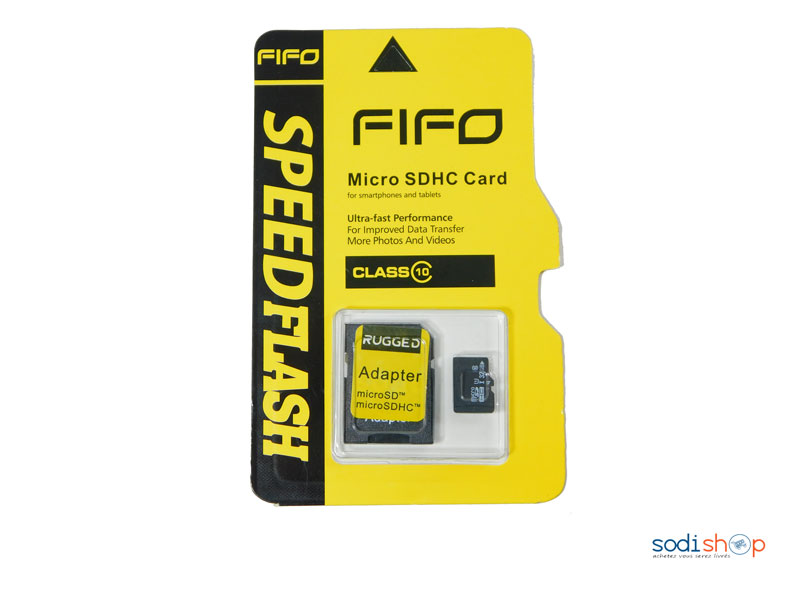 Carte mémoire micro SDH FIFO 64Go pour Smartphone et Tablettes avec Adaptateur DIA00169