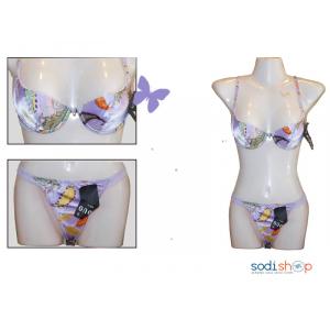 Ensemble  Soutien-Gorge + Maillot en Satin Couleur Violette