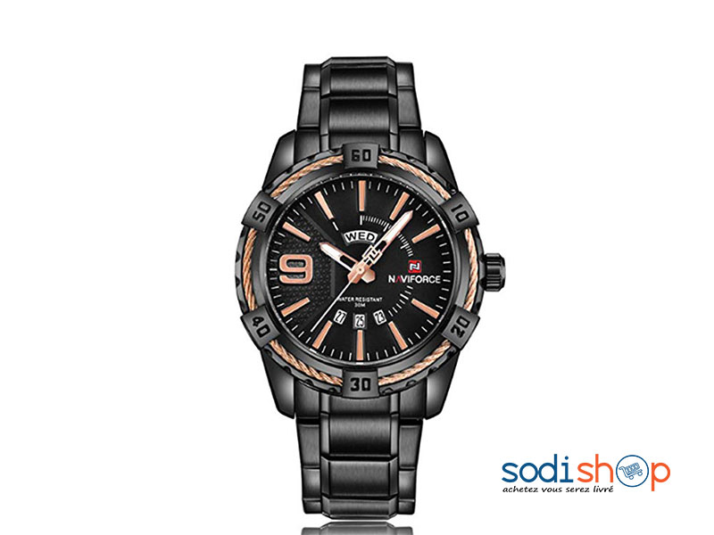 Naviforce 9117 Montre De Sport A Quartz Pour Homme - Noir SODI00