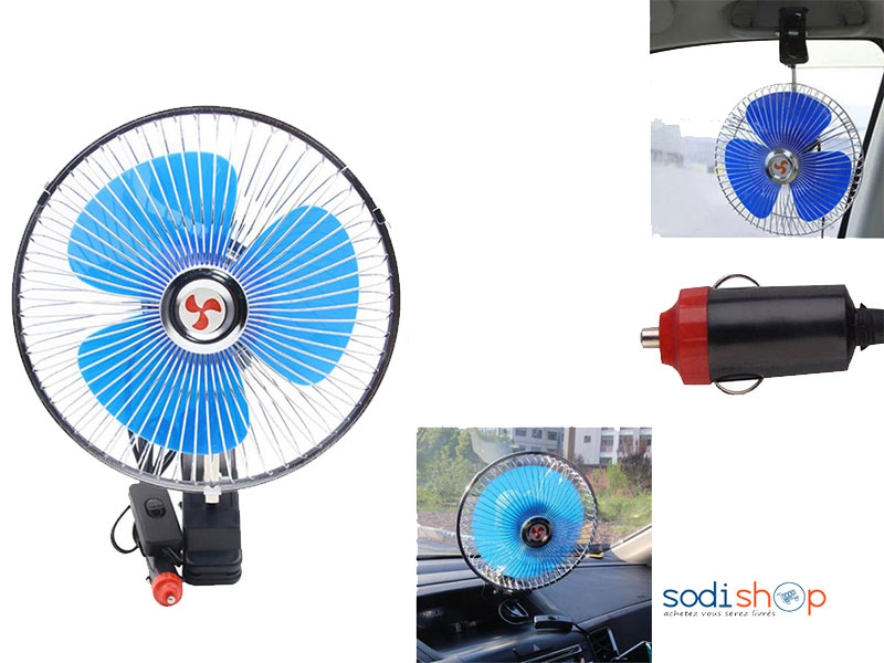 Mini Ventilateur Oscillant Fan Pour Automobile 12V MIT0031