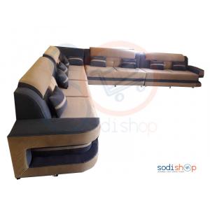 Ensemble de Salon Complet Fauteuil Bicolore