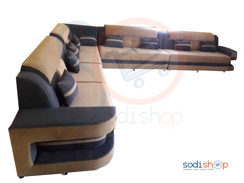 Ensemble de Salon Complet Fauteuil Bicolore