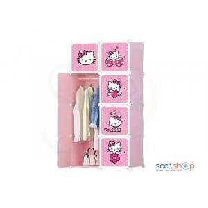 Armoire d’enfant Plastique Meuble de Rangement Pour Vêtements, Chaussures, Jouets 2 battants 8 casiers - CH0029