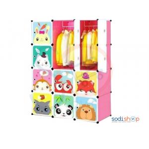 Armoire de Rangement en Plastique 3 Portes , 12 casiers - CH0029