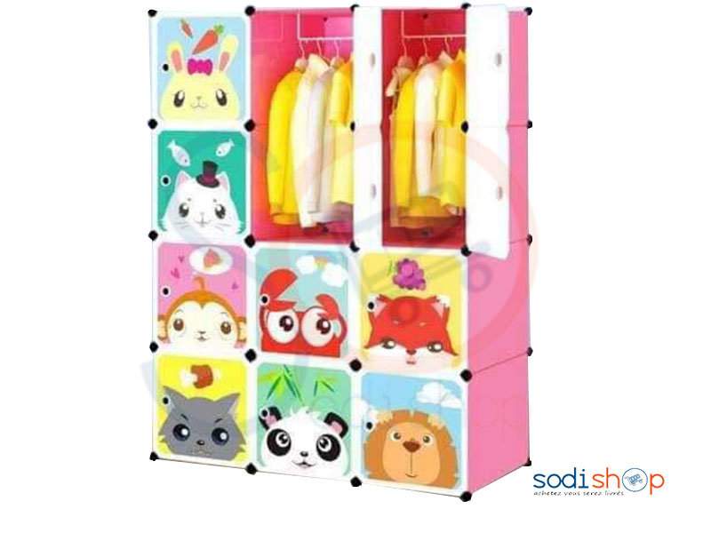 Armoire de Rangement en Plastique 3 Portes , 12 casiers - CH0029
