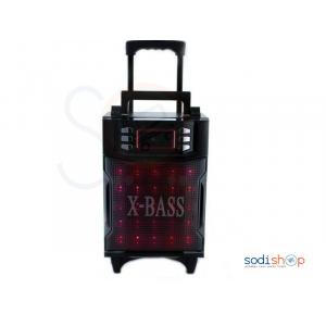 Système d'enceintes rechargeable 12 "microphone radio 2 USB FM UKC BT12A 100W-BC0045