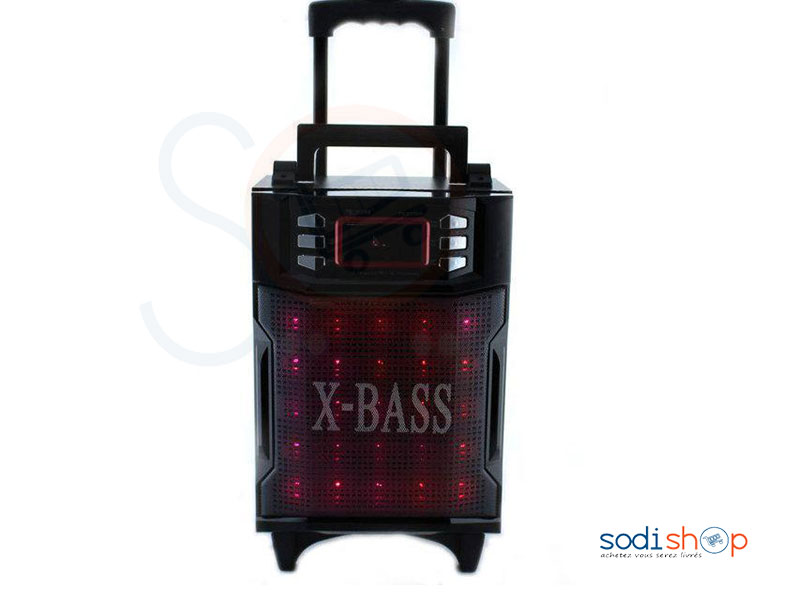 Système d'enceintes rechargeable 12 "microphone radio 2 USB FM UKC BT12A 100W-BC0045