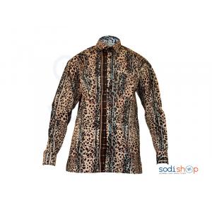 Chemise En Woodin   Couleur Marron à Motif Taille L-MJ002