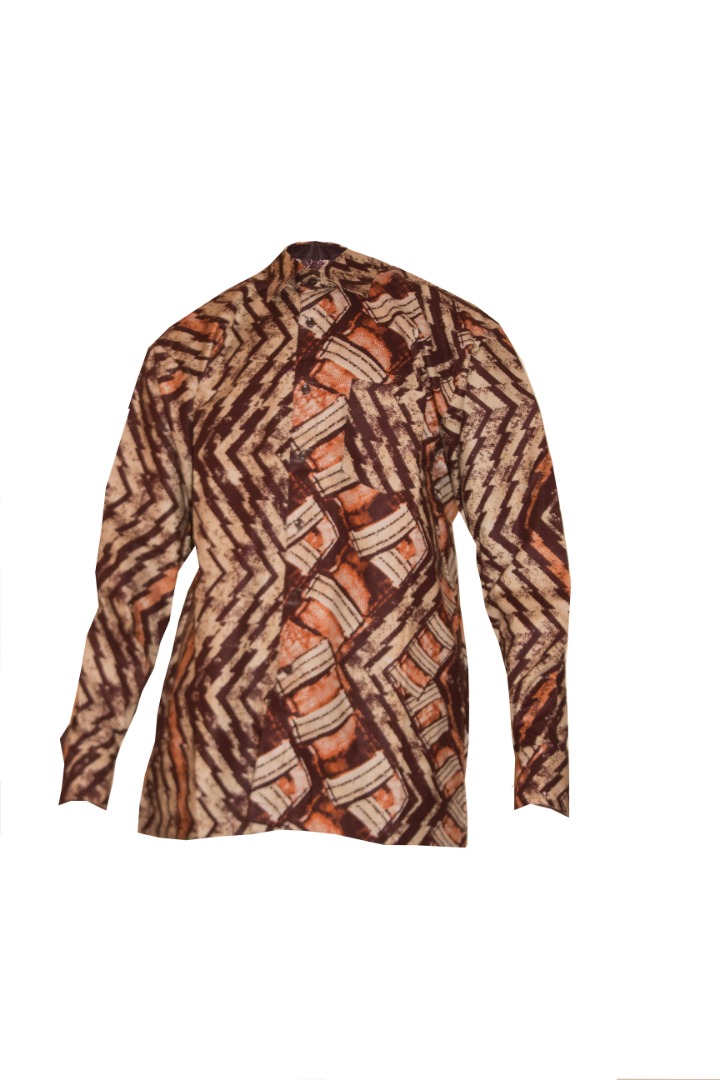 Chemise homme en Woodin Marron Taille L MJ0022