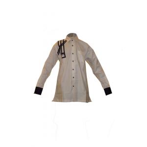Chemise homme fond Blanc en Lain Taille XL MJ0022