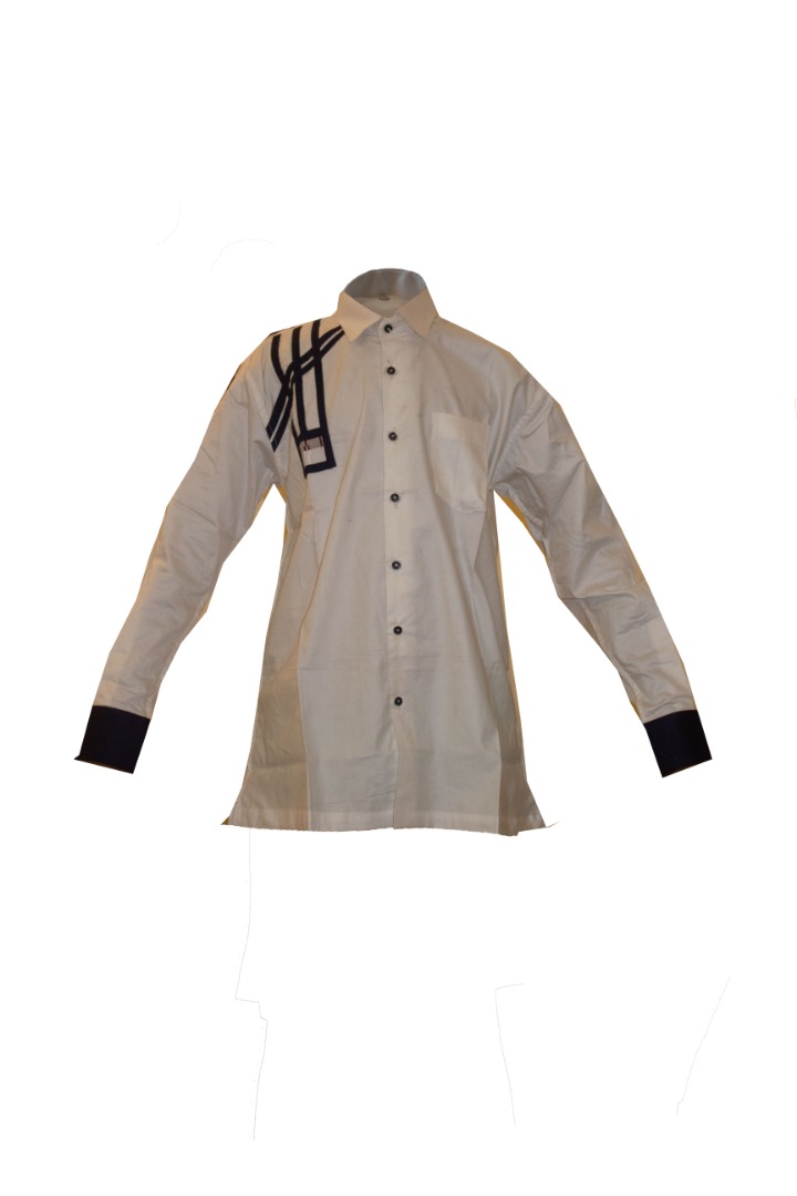 Chemise homme fond Blanc en Lain Taille XL MJ0022
