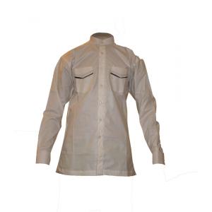 Chemise homme fond Blanc en Woodin Taille M, L, XL MJ0022