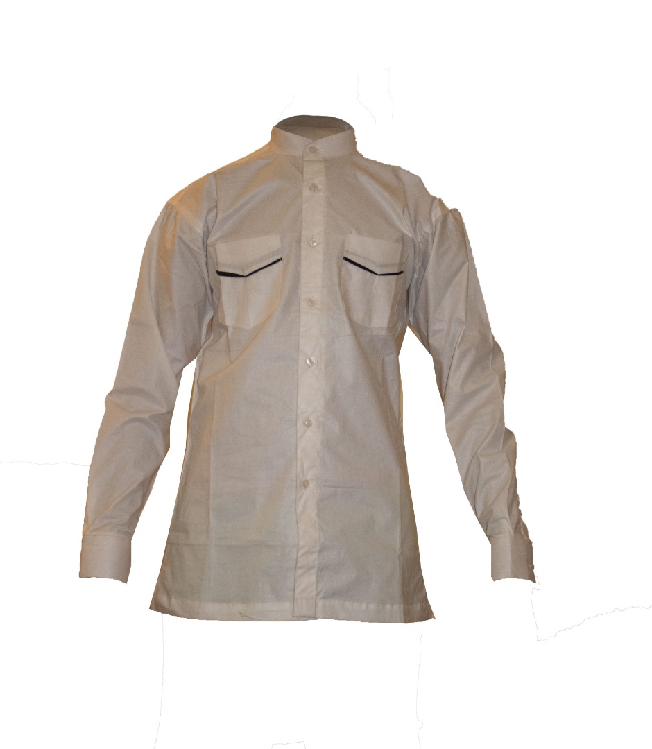 Chemise homme fond Blanc en Woodin Taille M, L, XL MJ0022