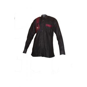 Chemise homme fond Noir en Lain Taille XL MJ0022