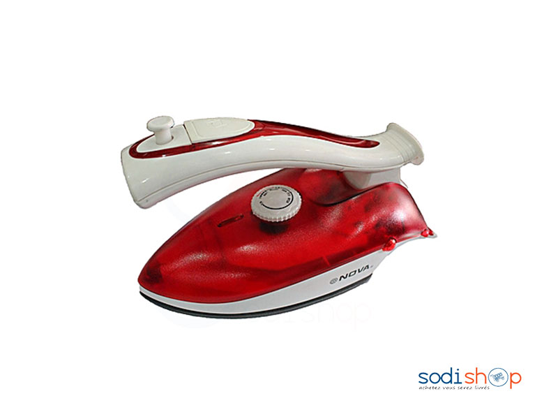 NOVA Fer à Repasser à Vapeur- Pliable - NI-1200TS- 800 W - Rouge/Blanc- BC0045