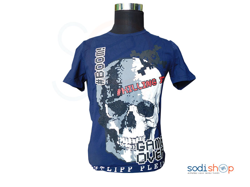 Tee-shirt Waguess Pour Homme Couleur Bleue WA0021