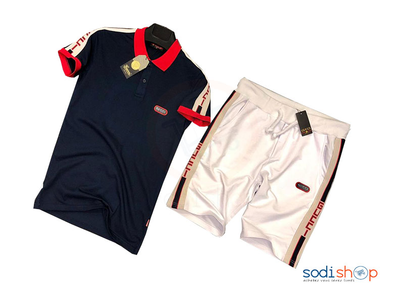 Ensemble Maillot GUCCI Couleur Bleu Blanc B0019