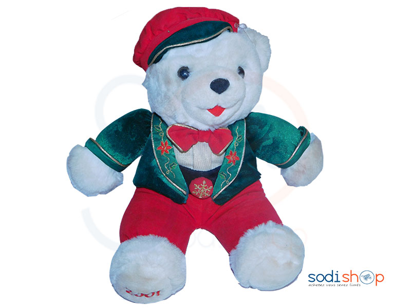 Peluche Pour Enfant Couleur Blanche-Rouge-Verte