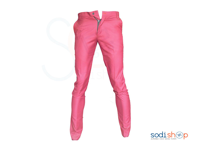 Pantalon en Tissu Pour Homme Couleur Rouge WA0021