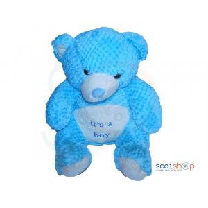 Nounours en Peluche -Jouet Pour Enfant Couleur Bleu Blanc